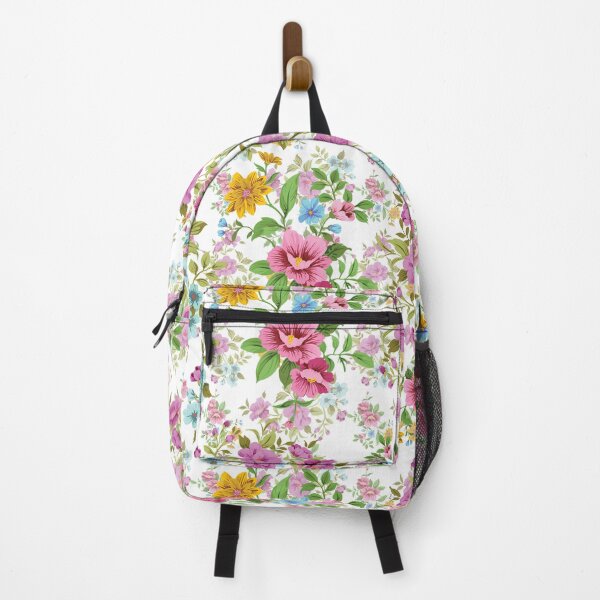Item preview, Colorful Flower Pattern - White bg designed and sold by The Retrofits.