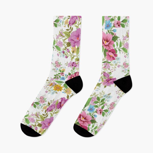 Item preview, Colorful Flower Pattern - White bg designed and sold by The Retrofits.