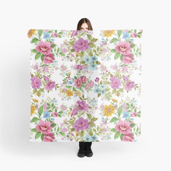 Item preview, Colorful Flower Pattern - White bg designed and sold by The Retrofits.