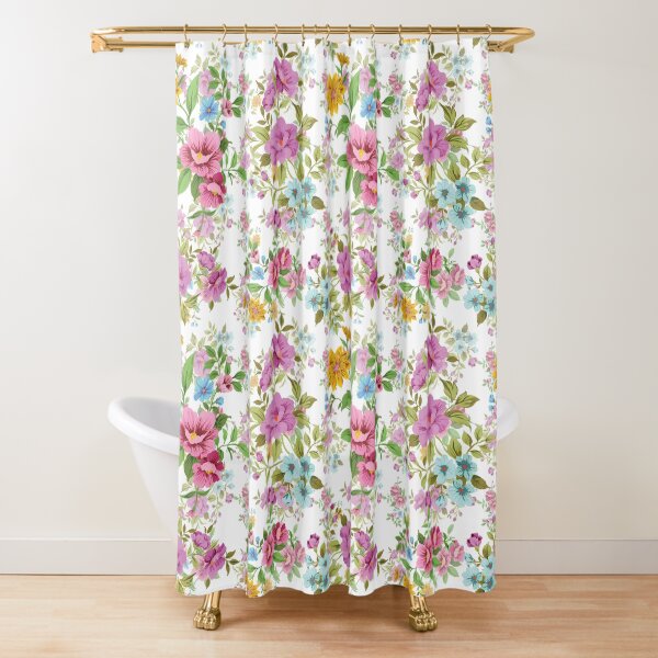 Item preview, Colorful Flower Pattern - White bg designed and sold by The Retrofits.