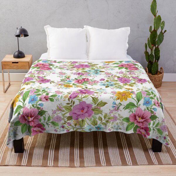 Item preview, Colorful Flower Pattern - White bg designed and sold by The Retrofits.