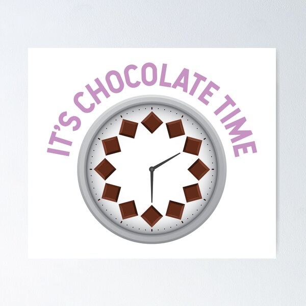 Item preview, It's Chocolate Time/Funny Chocolate Clock designed and sold by dass-art.