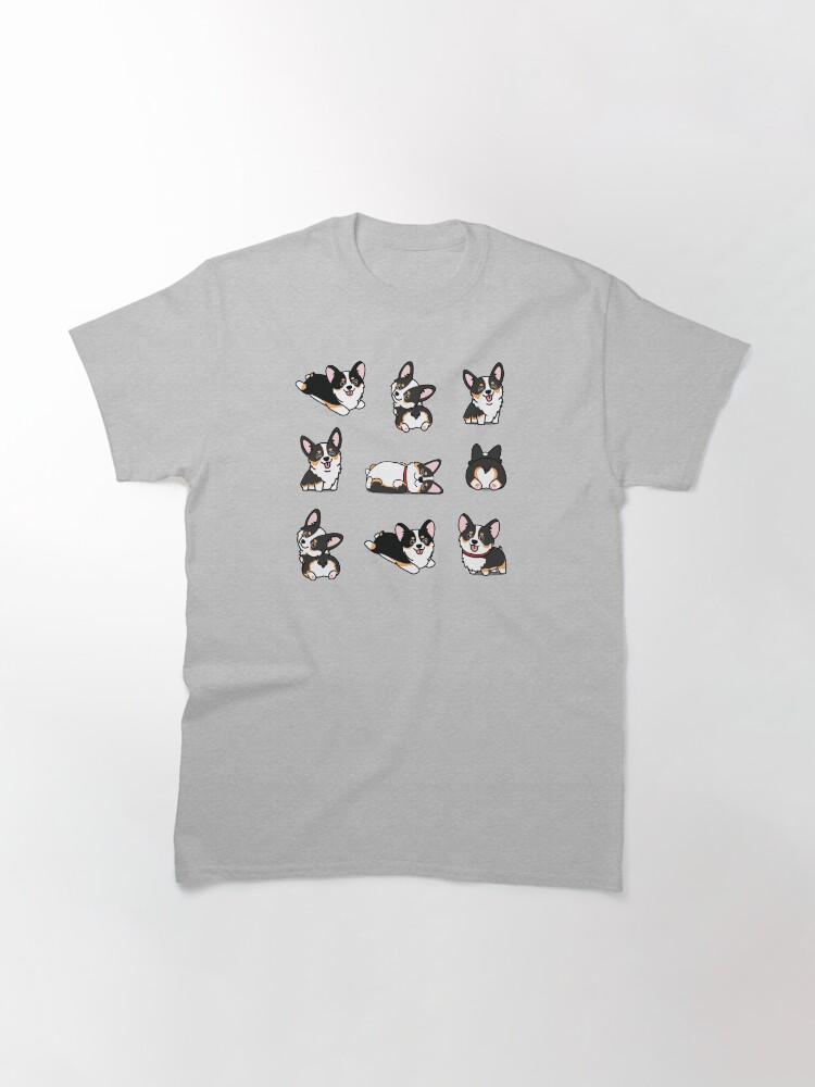 Imagen 3 de 7, Camiseta clásica con la obra Kawaii Corgi tricolor, diseñada y vendida por ouchmypancreas.