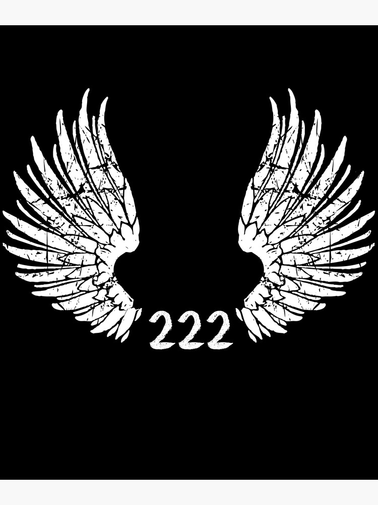 Discover 222 angel number white gift Premium Matte Vertical Poster