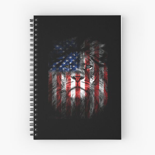 Item preview, Lion T-ShirtLion Head with USA flag ( Black only) designed and sold by WachuBee.