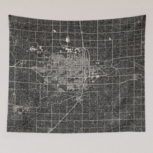 Item preview, Greeley map Colorado Ink lines designed and sold by InkMaps.