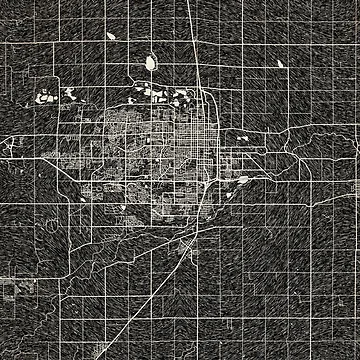 Aperçu de l'œuvre Greeley map Colorado Ink lines de InkMaps