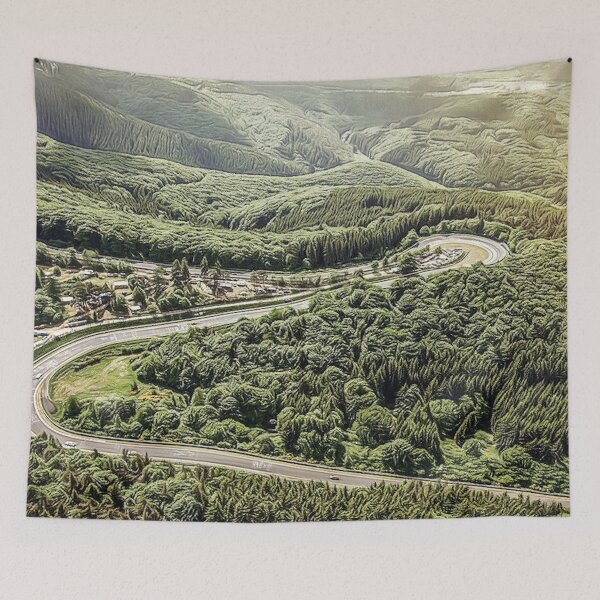 Item preview, Nordschleife from Above Art Print – Nürburgring Aerial View Poster designed and sold by Road To Track.