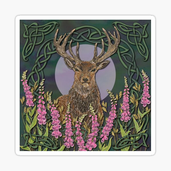 Celtic Stag Sticker