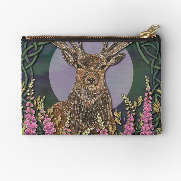 Celtic Stag Zipper Pouch