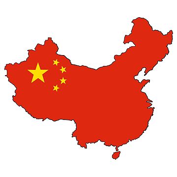 Aperçu de l'œuvre Carte et couleurs du drapeau de la Chine de Kalin-Lyfe