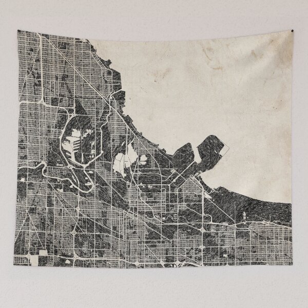 Item preview, Hammond map Indiana ink lines designed and sold by InkMaps.