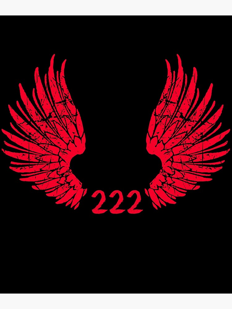 Discover 222 angel number red gift Premium Matte Vertical Poster