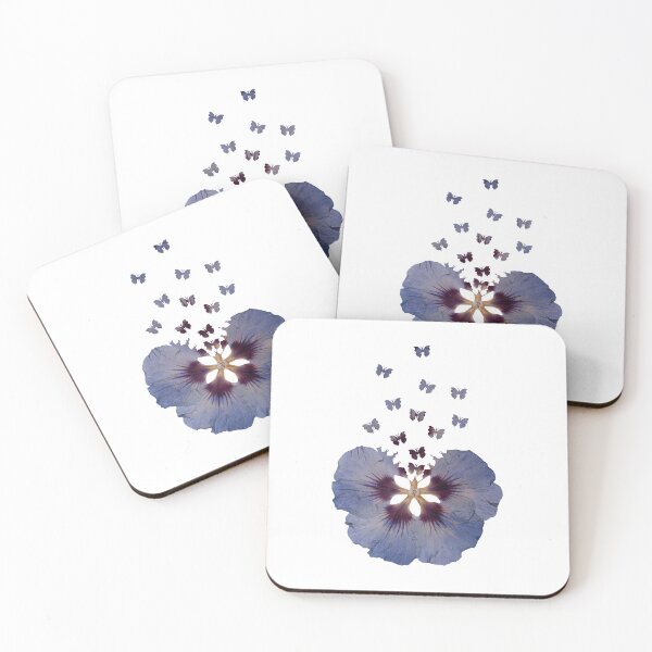 Item preview, Blue Hibiscus and Butterflies designed and sold by Charlie Presses Flowers.