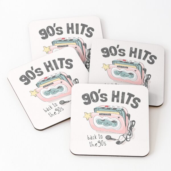 Item preview, 90s Hits Slogan with Colorful Vintage Cassette Player Illustration designed and sold by Peekonet.