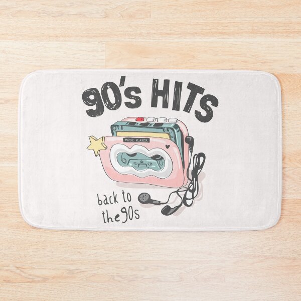 Item preview, 90s Hits Slogan with Colorful Vintage Cassette Player Illustration designed and sold by Peekonet.