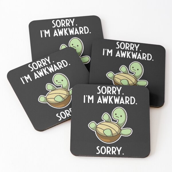 Item preview, Sorry, I'm Awkward, Sorry Awkward Turtle Kawaii designed and sold by MeowsAndMakes.