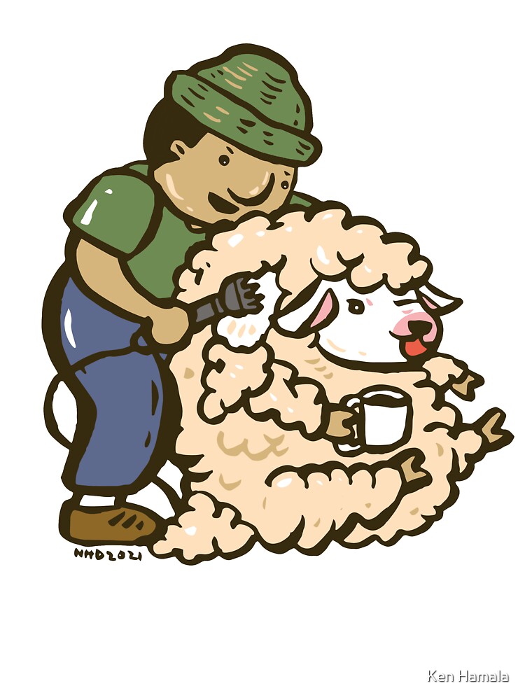 Disover Sheep shearing cartoon #2 Onesie