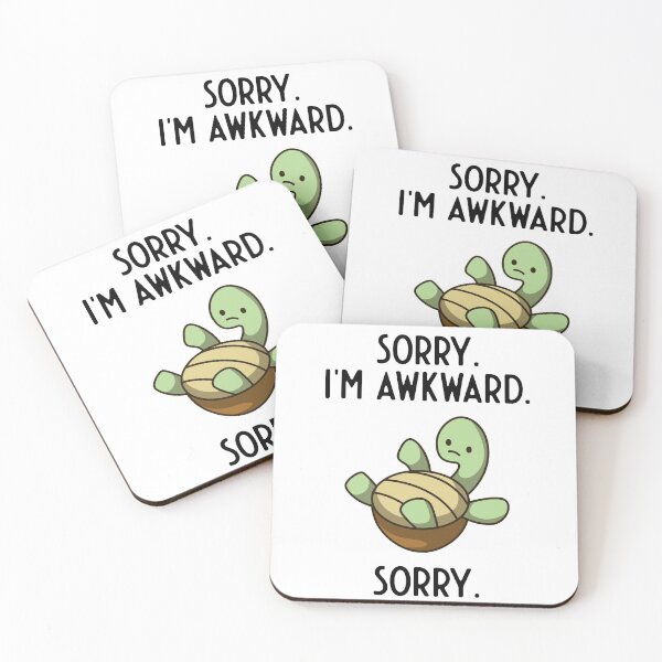 Item preview, Sorry, I'm Awkward, Sorry Awkward Turtle Kawaii designed and sold by MeowsAndMakes.