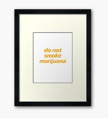 ne fume pas de marijuana Impression encadrée