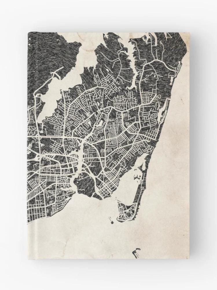 Thumbnail 1 of 3, Journal, Hampton map Virginia ink maps designed and sold by InkMaps.