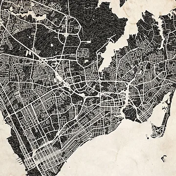 Vorschaubild zum Design Hampton map Virginia ink maps von InkMaps