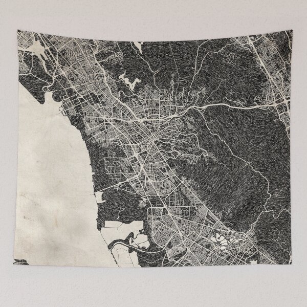 Item preview, Hayward map California ink lines designed and sold by InkMaps.