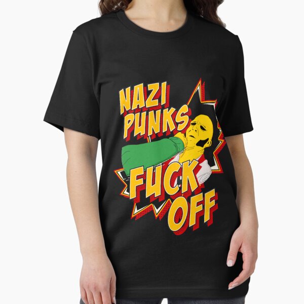 Vista previa del artículo con la obra «Nazi-Punks-Fuck-Off - Camiseta», diseñado y vendido por JooHoPark.