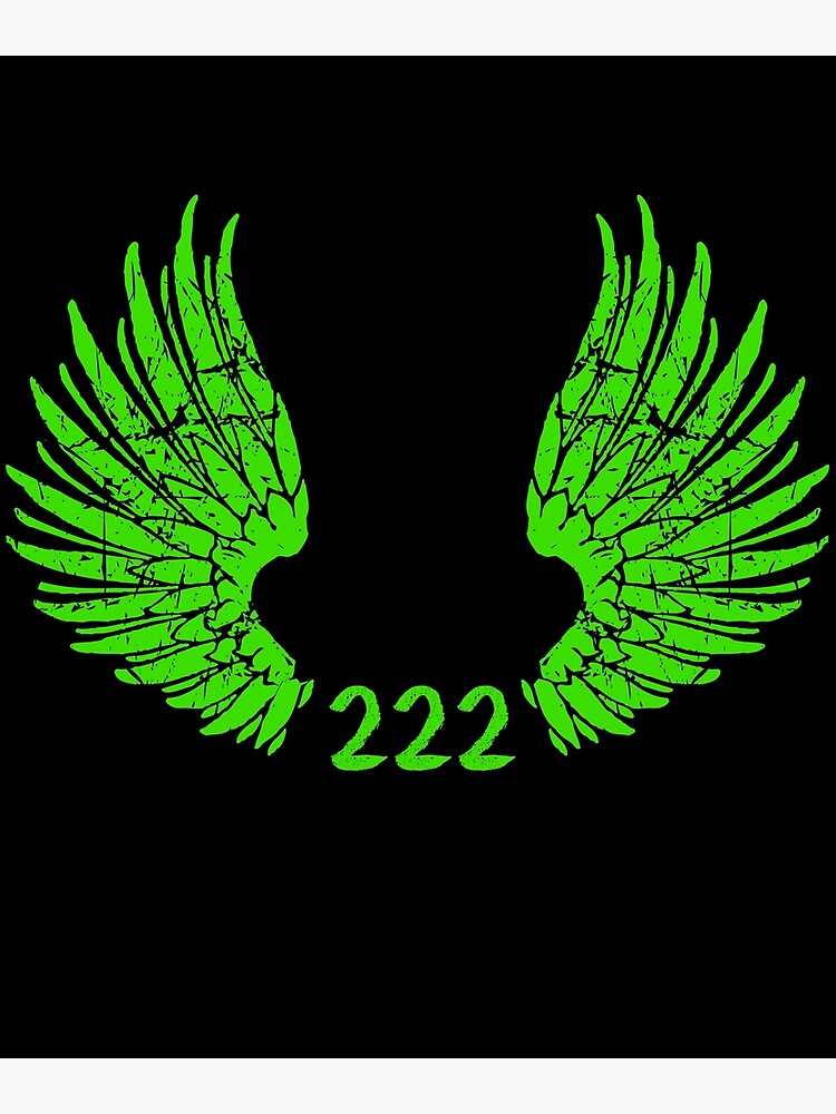 Discover 222 angel number green gift Premium Matte Vertical Poster