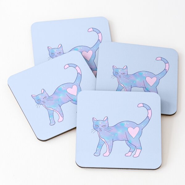 Item preview, opalescent vaporwave cat designed and sold by opalsunsetart.