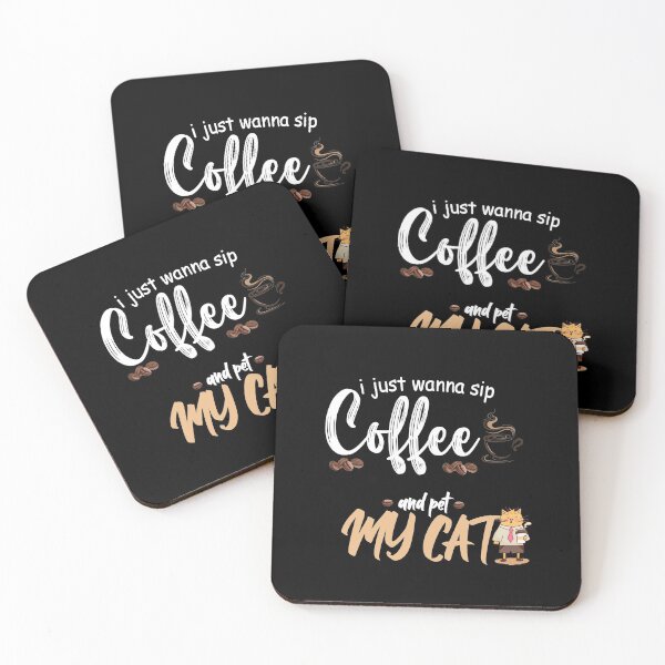 Item preview, I Just Wanna Sip Coffee And Pet My Cat designed and sold by hakimayedder33.