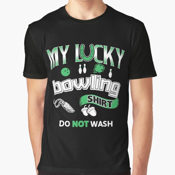 Lucky Bowling Fun Unique Horse Shoe Graphic T-Shirt