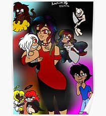 meine fiktiven Kinder + mein Chibi-Freund Poster