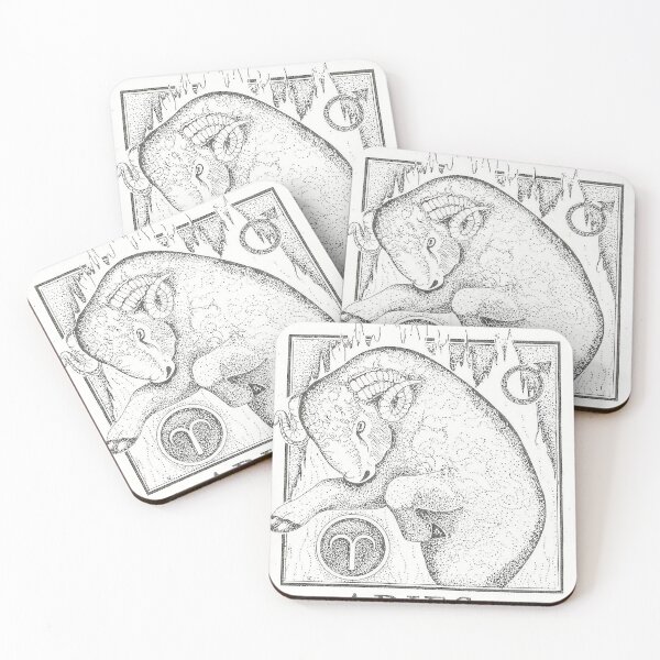 Item preview, ARIES SUN SIGN BIRTHDAY CARD designed and sold by cooeechris.