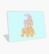 Elefantenfamilie in Farbe Laptop Folie
