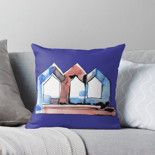 Item preview, 3 Watercolor Houses on Deep Blue Board "Paper Drawings/Paintings" designed and sold by Istvan Ocztos.