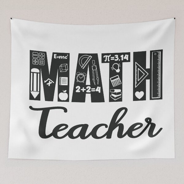 Item preview, Math teacher - teacher quote/gift (black) designed and sold by PickaSticka.