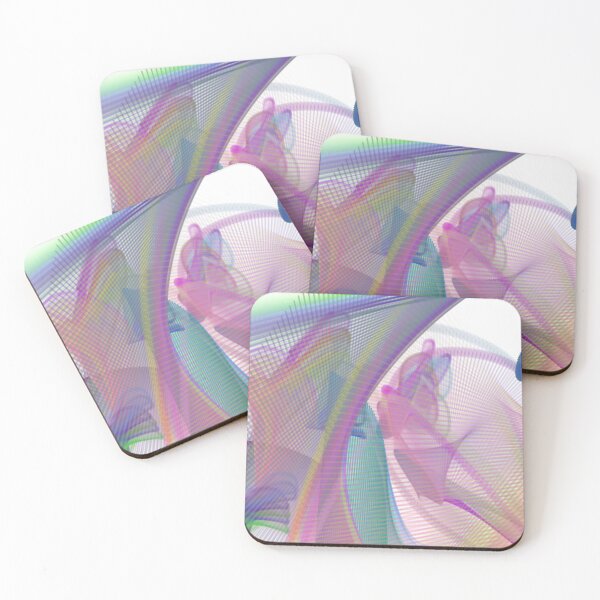 Item preview, I SEE YOU Abstract Art Design wavy line art full of color on white background designed and sold by TekakuArt.