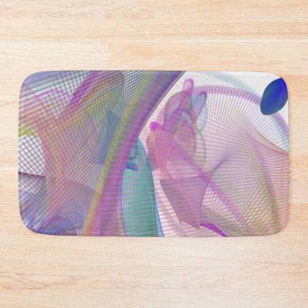 Item preview, I SEE YOU Abstract Art Design wavy line art full of color on white background designed and sold by TekakuArt.
