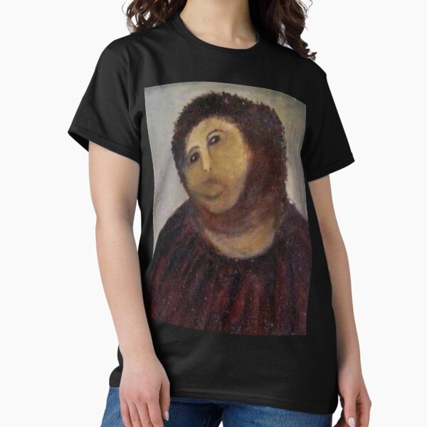 Vista previa del artículo con la obra «Cristo mono / Jesús mono», diseñado y vendido por AskBeeves.