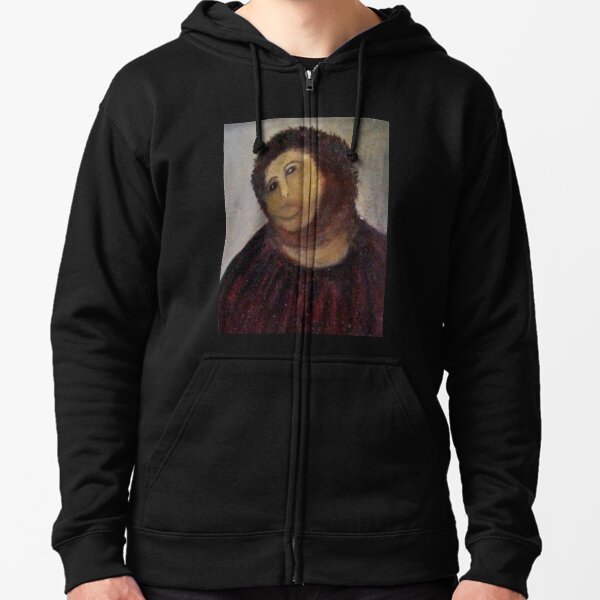Vista previa del artículo con la obra «Cristo mono / Jesús mono», diseñado y vendido por AskBeeves.