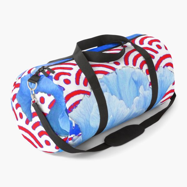Item preview, BLUE WHITE PATTERN FROTHY IRIS GARDEN RED ART designed and sold by sharlesart.