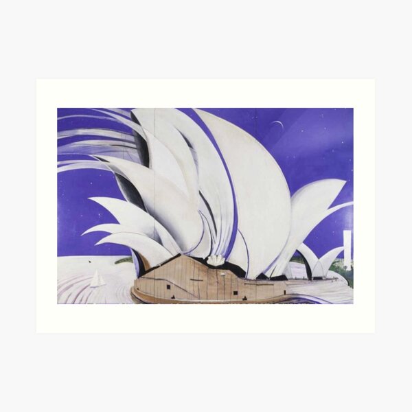 Brett Whiteley - Opera House (1982), oil on canvas. High quality reproduction of the original artwork. Art Print