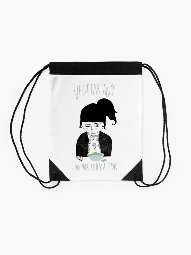 Alternate view of Vegetarian? Drawstring Bag