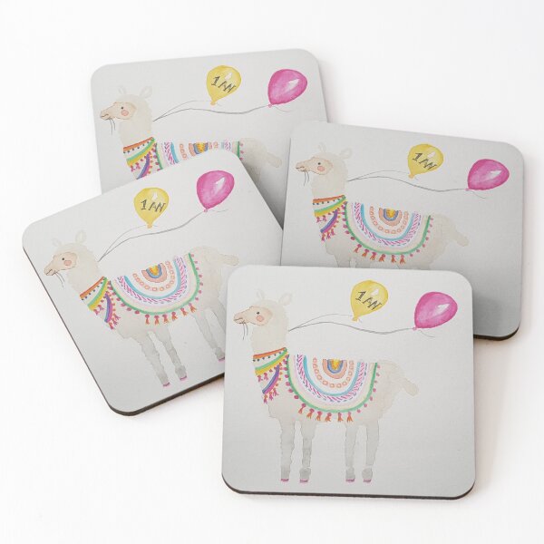 Item preview, Birthday llama with balloons designed and sold by creaChion.