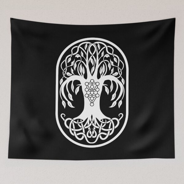 Item preview, Tree of Life (White on Black) designed and sold by 11thIdeaDesigns.