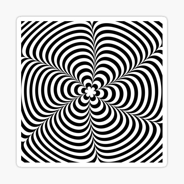 Vista previa del artículo con la obra «Moderna ilusión óptica geométrica en blanco y negro», diseñado y vendido por badbugs.
