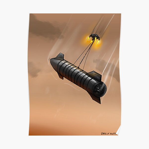 Starship - Counter-Intuitive Landing Solution Poster