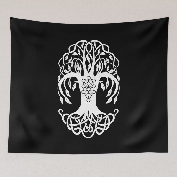 Item preview, Tree of Life (White on Black - No Frame) designed and sold by 11thIdeaDesigns.
