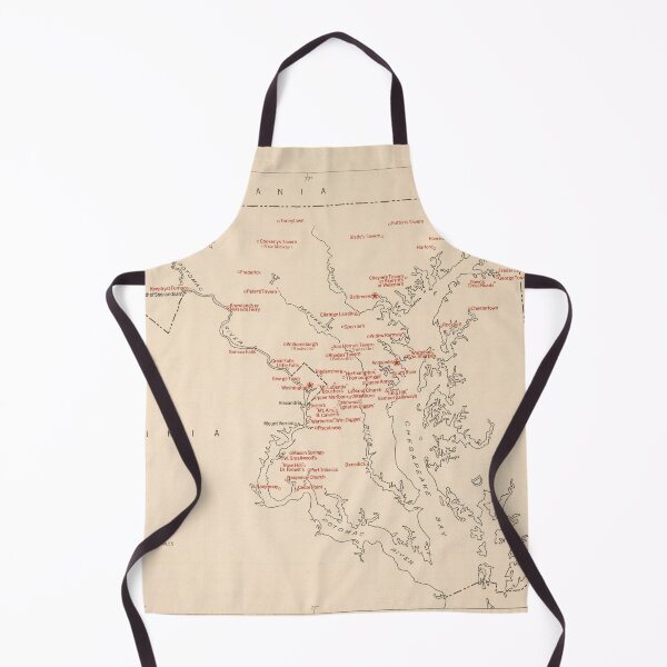 Item preview, Old Maryland George Washington Historical Landmarks Map (1932) Vintage Founding Father MD Visited Atlas designed and sold by BravuraMedia.